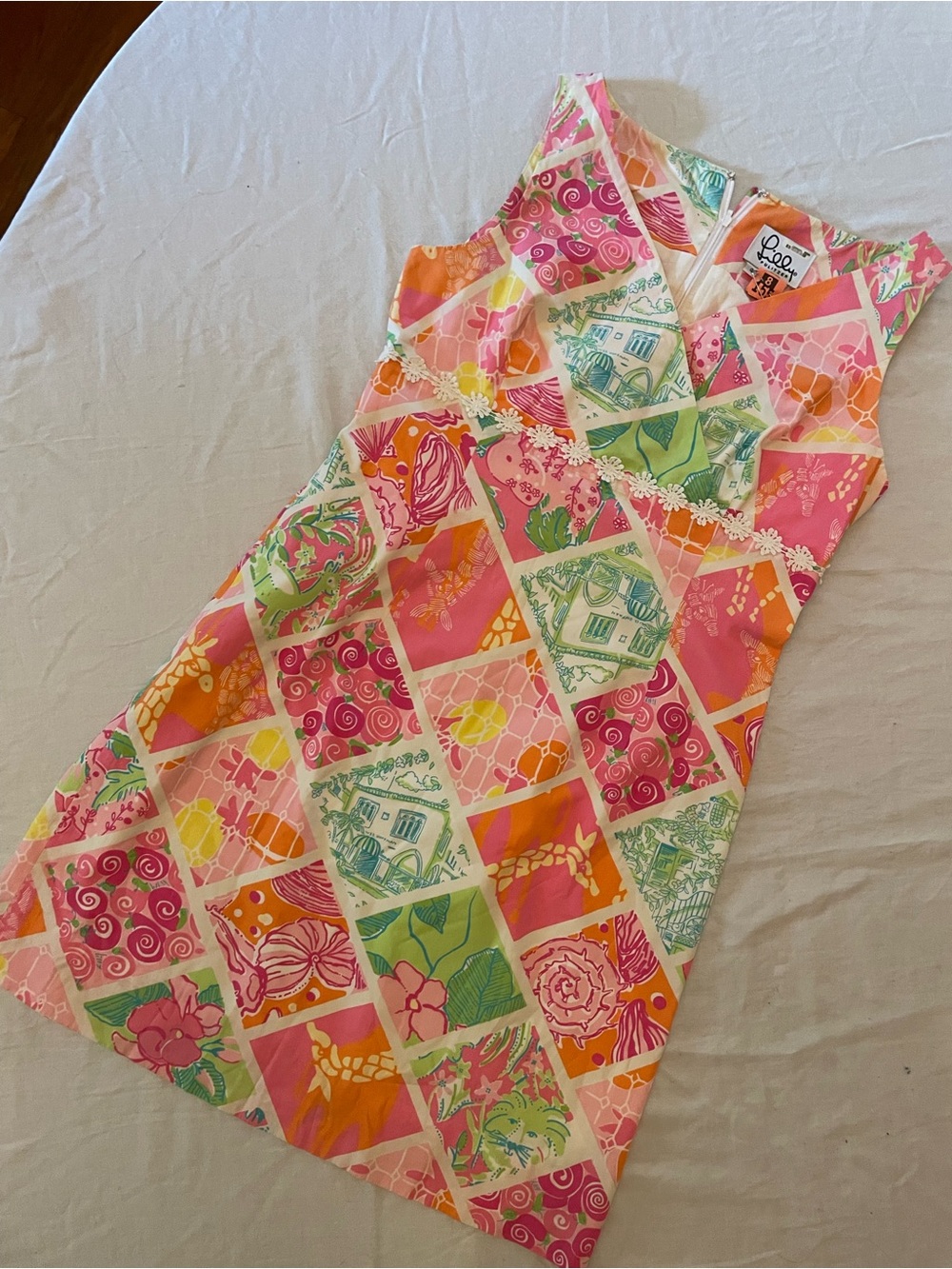 Lilly Pulitzer Vintage ! Patchwork Shift Dress (Pre Y2K)